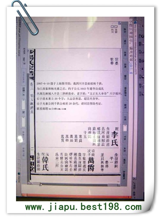 衡水杨氏家谱图片分享下载